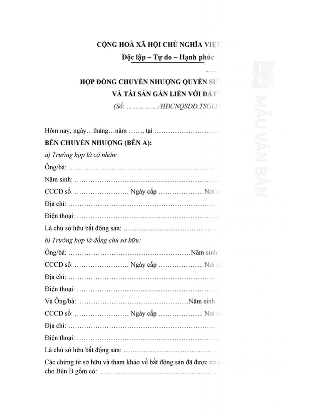 Hợp đồng mua bán nhà