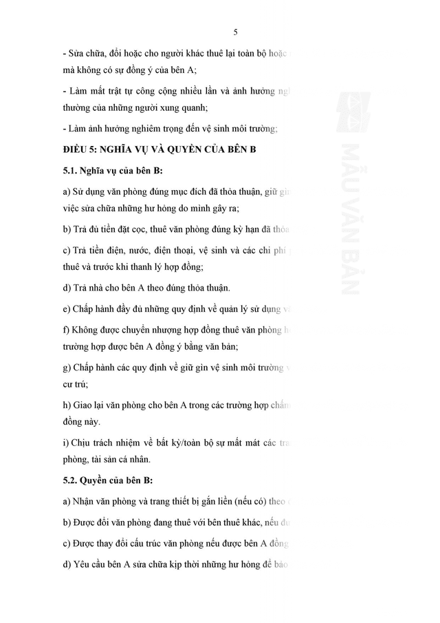 Hợp đồng thuê văn phòng