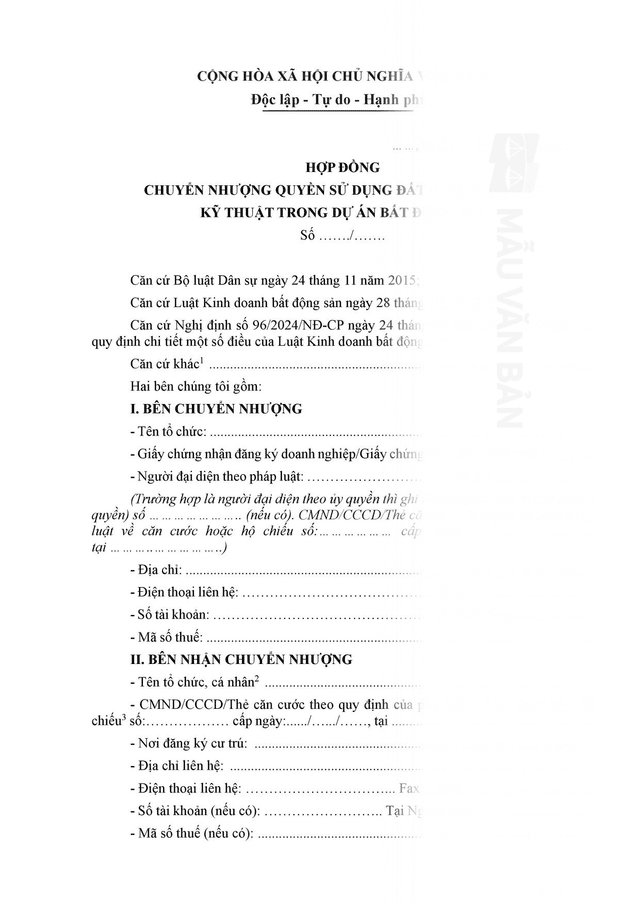 Giấy chuyển nhượng đất