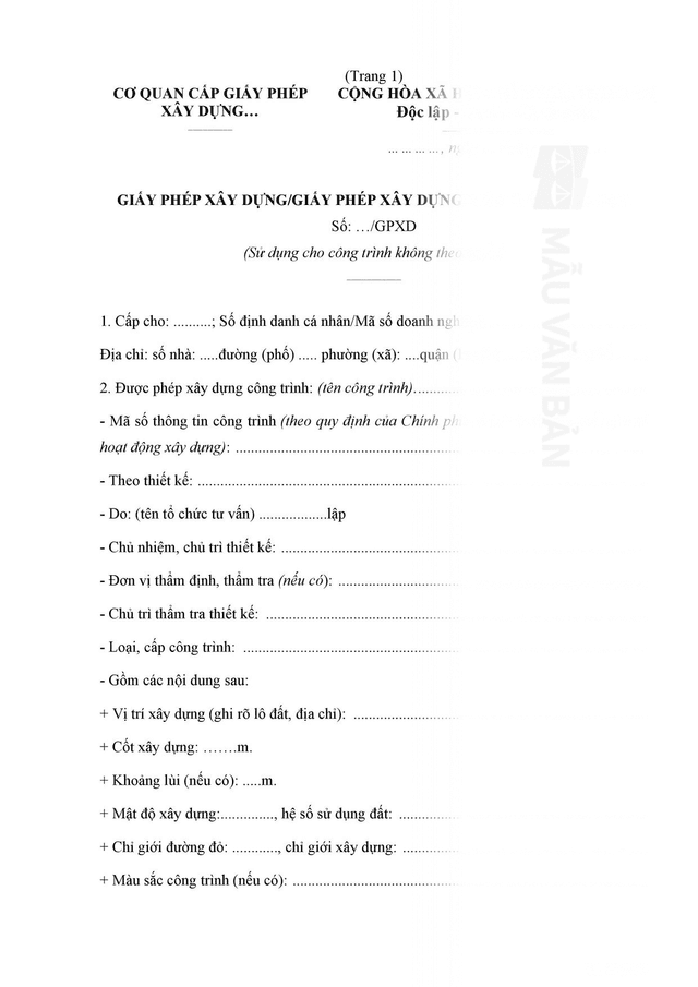 Giấy phép xây dựng