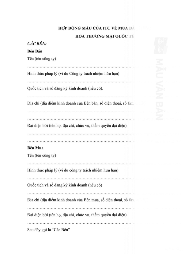 Hợp đồng mua bán quốc tế